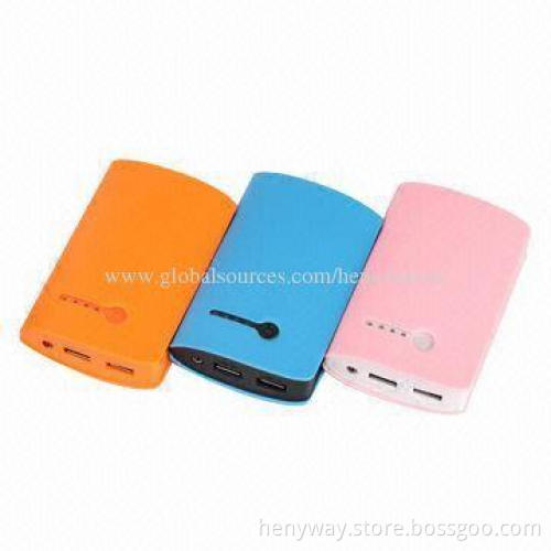 Cost Performance Power Banks with Dual USB Ports, 7,800mAh and 1-2.1A Output